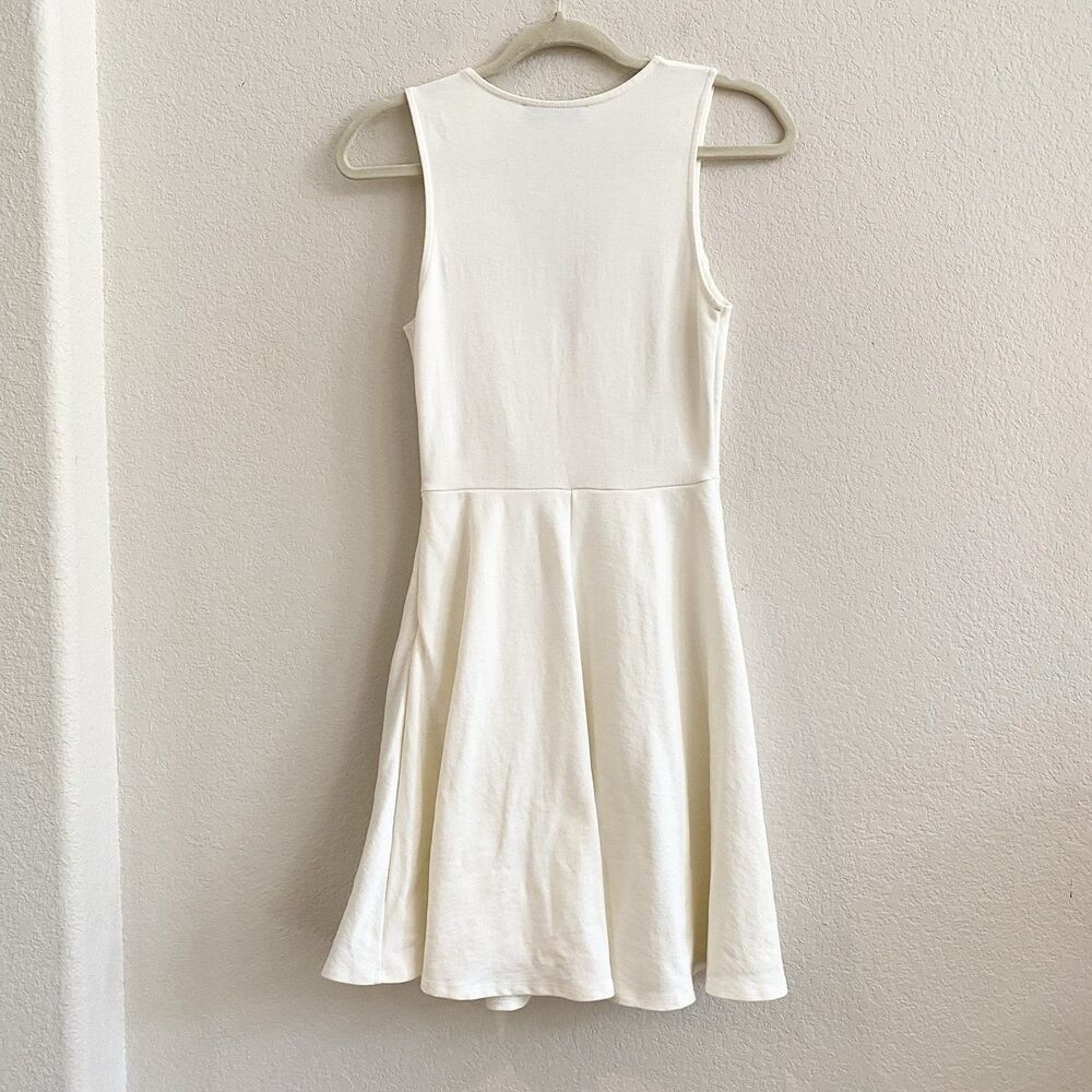 Lulus White Ivory Bon Appetit Skater Mini Dress Women's Lined Size S - Picture 9 of 11